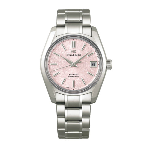 Grand Seiko Heritage Collection SBGH341 - SBGH341 - Grand Seiko Heritage Collection SBGH341 in a 38mm titanium case with pink dial on titanium bracelet, featuring a date display and automatic hi-beat movement with 55 hours power reserve.