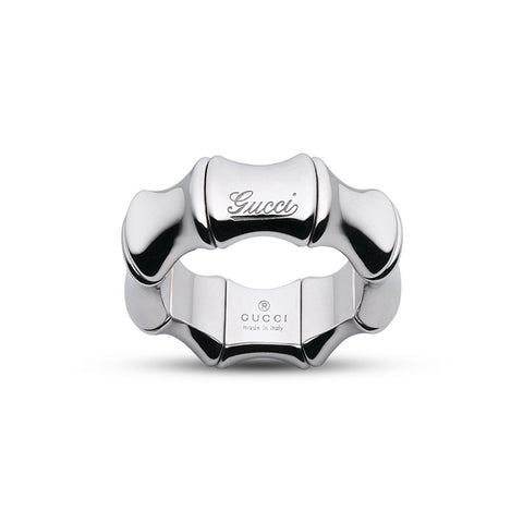 Gucci Bamboo Ring in White Gold -