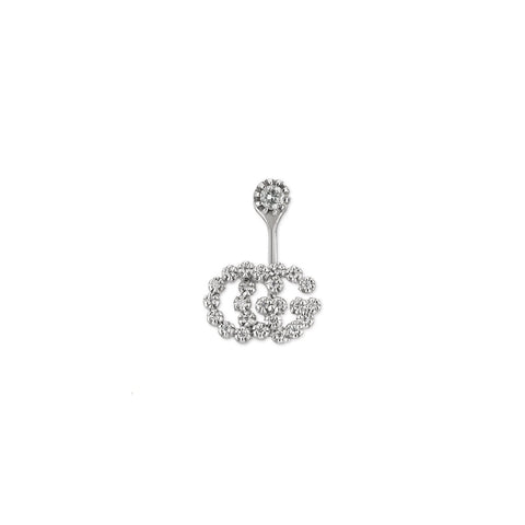 Gucci GG Running Earring with Diamonds-Gucci GG Running Earring with Diamonds -