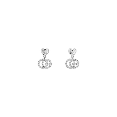 Gucci GG Running Earrings with Diamonds-Gucci GG Running Earrings with Diamonds -