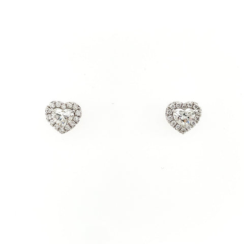 Heart-shaped Diamond Studs-Heart-shaped Diamond Studs - DEUJD00257