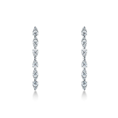 Hearts On Fire Aerial Dewdrop Stiletto Diamond Earrings-Hearts On Fire Aerial Dewdrop Stiletto Diamond Earrings - HFEAERDS01218W