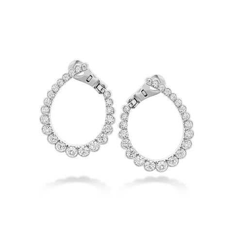 Hearts On Fire Aerial Regal Diamond Hoop Earrings-Hearts On Fire Aerial Regal Diamond Hoop Earrings -