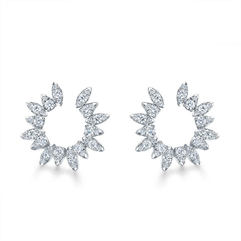 Hearts On Fire Aerial Sunburst Wrap Earrings-Hearts On Fire Aerial Sunburst Wrap Earrings - HFEAERSW01258W