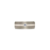 Hearts On Fire Commanding Grey Titanium Inlay Step Band-Hearts On Fire Commanding Grey Titanium Inlay Step Band -