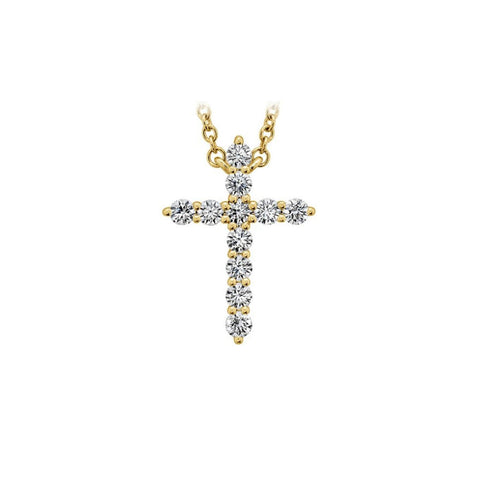 Hearts On Fire Signature Cross Pendant-Hearts On Fire Signature Cross Pendant - HFPSIGCR00118Y
