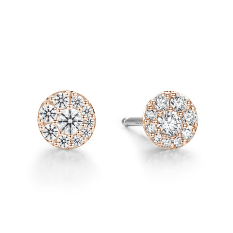 Hearts On Fire Tessa Diamonds Circle Earrings-Hearts On Fire Tessa Diamonds Circle Earrings - HFETESC00508R - Hearts On Fire Tessa Diamonds Circle Earrings in 18 karat rose gold.