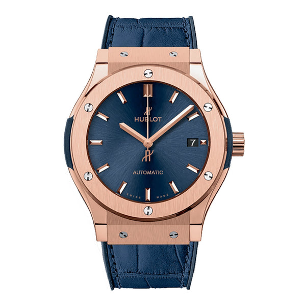 Hublot classic fusion blue king sale gold