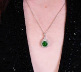 Jade Diamond Pendant and Chain-Jade Diamond Pendant and Chain -