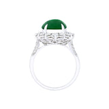 Jade Diamond Ring-Jade Diamond Ring - ORNEL00489