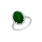 Jade Diamond Ring-Jade Diamond Ring - ORNEL00760