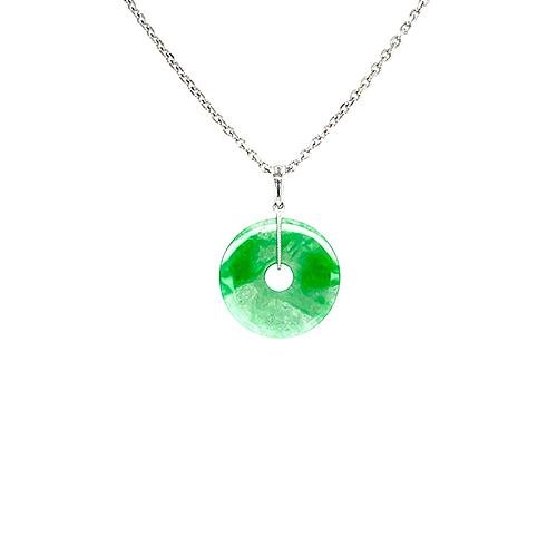 Jade hot sale disc necklace