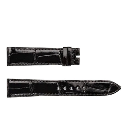 Jaeger-LeCoultre Alligator Leather Strap Black Glossy 18/16mm-Jaeger LeCoultre Alligator Leather Strap Black 18/16mm - QC138672