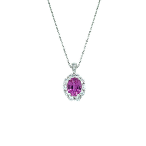 JB Star Pink Sapphire Diamond Necklace-JB Star Pink Sapphire Diamond Necklace - PNP-3014/50988