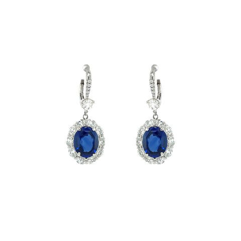 JB Star Sapphire Diamond Earrings-JB Star Sapphire Diamond Earrings - ESD-0779/82980