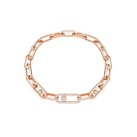 Messika Move Link Diamond Bracelet-Messika Move Link Diamond Bracelet - 12576-PG - Messika Move Link Diamond Bracelet in 18 karat rose.