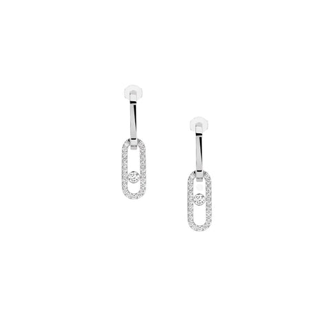 Messika Move Link Diamond Earrings-Messika Move Link Diamond Earrings - 12469-WG