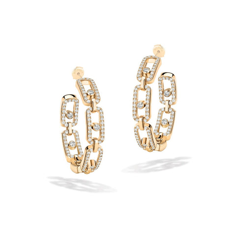 Messika Move Link Small Hoop Earrings-Messika Move Link Small Hoop Earrings - 12716-YG