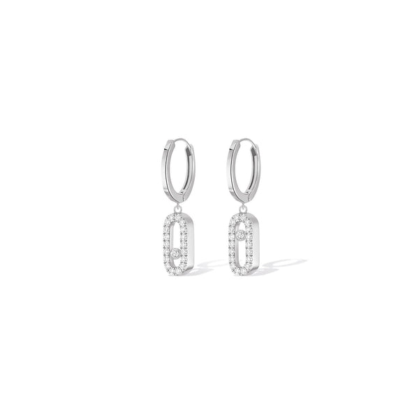 Women Jewellery MESSIKA, Move Joaillerie MM Paved Hoop Earrings, SKU:  04711-PG