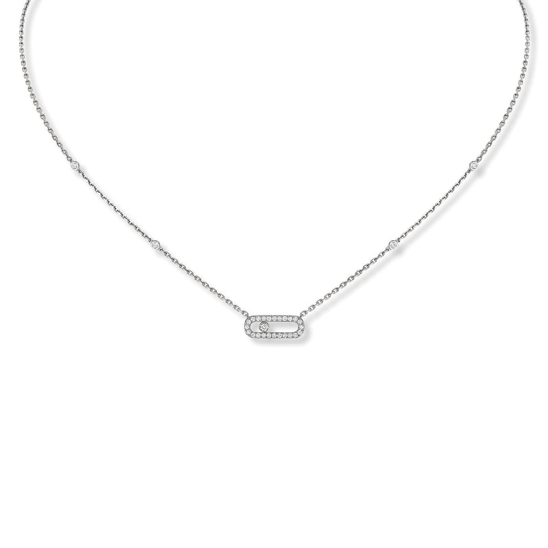 Messika Move Uno Necklace Pavé-Messika Move Uno Necklace -