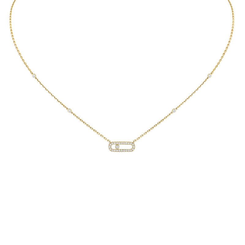 Messika Move Uno Necklace Pavé-Messika Move Uno Necklace -