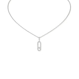 Messika Move Uno Pavé LM Necklace-Messika Move Uno Pavé LM Necklace - 12058-WG