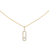 Messika Move Uno Pavé LM Necklace-Messika Move Uno Pavé LM Necklace - 12058-YG