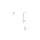 Messika My Twin Hook And Stud Earrings-Messika My Twin Hook And Stud Earrings -