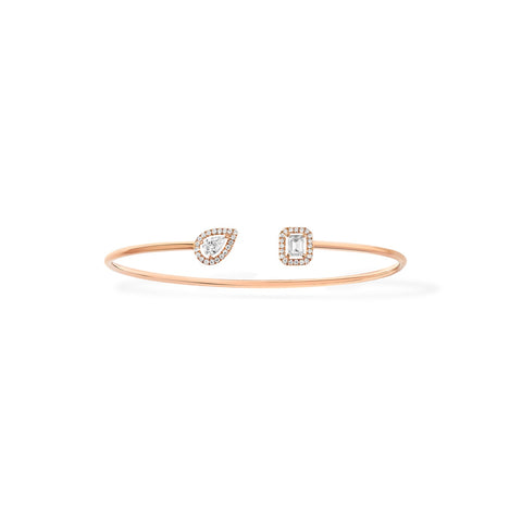 Messika My Twin Toi & Moi Thin Bangle-Messika My Twin Toi & Moi Thin Bangle - 07222-PG