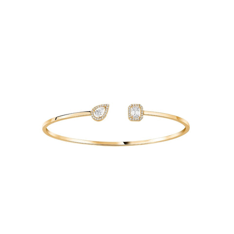 Messika My Twin Toi & Moi Thin Bangle-Messika My Twin Toi & Moi Thin Bangle - 07222-YG