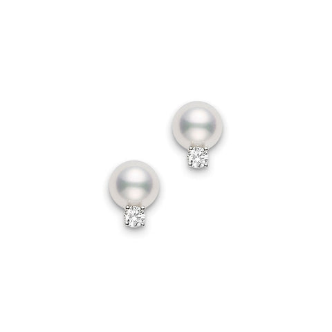 Mikimoto Akoya Cultured Pearl Stud Earrings - PES603DW