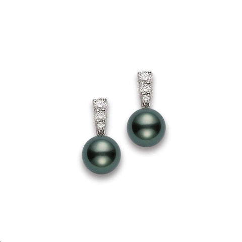 Mikimoto Black South Sea Cultured Pearl Earrings-Mikimoto Black South Sea Cultured Pearl Earrings - PEA643BDW11