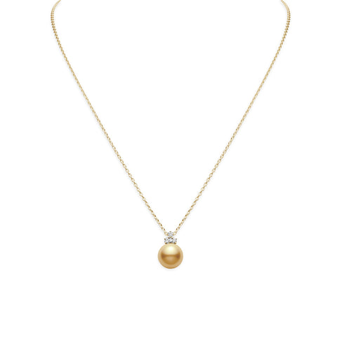 Mikimoto Golden South Sea Cultured Pearl Necklace-Mikimoto Golden South Sea Cultured Pearl Necklace - MPQ10155GDXK