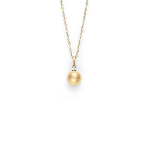 Mikimoto Golden South Sea Cultured Pearl Necklace-Mikimoto Golden South Sea Cultured Pearl Necklace - PPS1202GDK