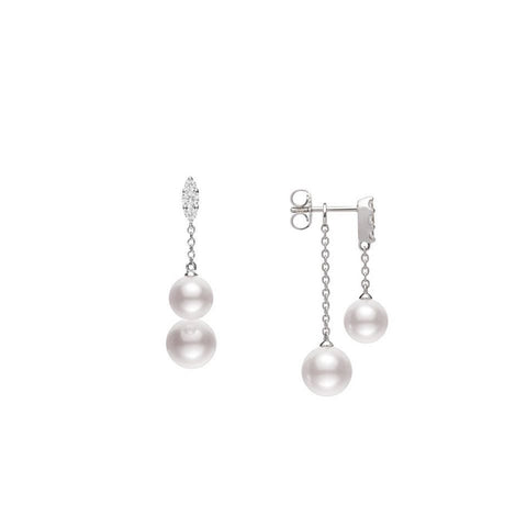 Mikimoto Morning Dew Akoya Cultured Pearl Earrings-Mikimoto Morning Dew Akoya Cultured Pearl Earrings - MEA10330ADXW