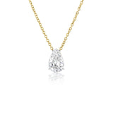 Pear Diamond Solitaire Necklace-Pear Diamond Solitaire Necklace - DNNKA00455