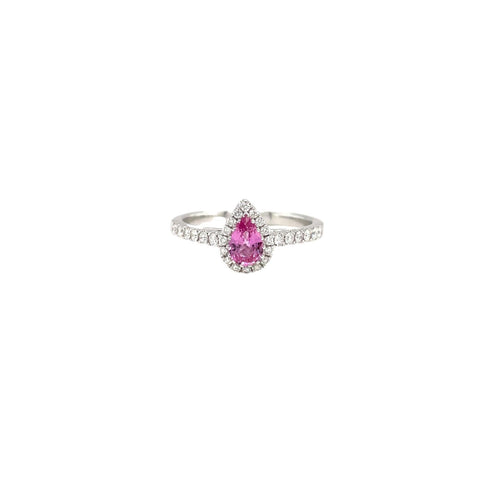 Pink Sapphire Diamond Ring-Pink Sapphire Diamond Ring - SRTIJ02213