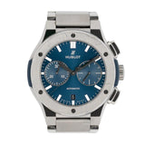 Pre-Owned Hublot Classic Fusion Blue Chronograph Titanium-Pre-Owned Hublot Classic Fusion Blue Chronograph Titanium - 520.NX.7170.NX