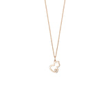 Qeelin Petite Wulu Necklace-Qeelin Petite Wulu Necklace - Petite Wulu necklace in 18K rose gold with a diamond.