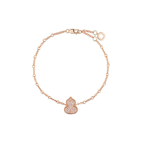 Qeelin Wulu Bracelet-18 karat rose gold bracelet with diamond wulu.