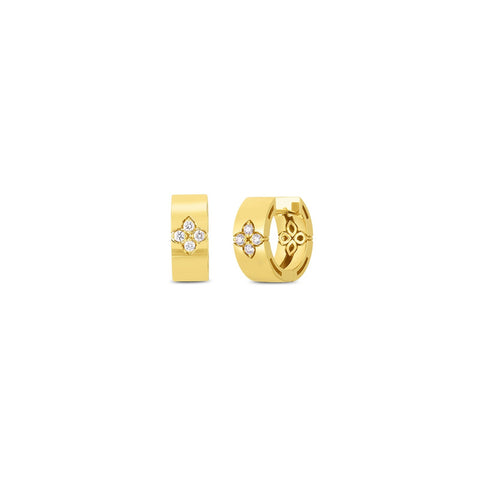 Roberto Coin Love in Verona Gold Earrings with Diamond Accents-Roberto Coin Love in Verona Gold Earrings with Diamond Accents - 8882968AYERX