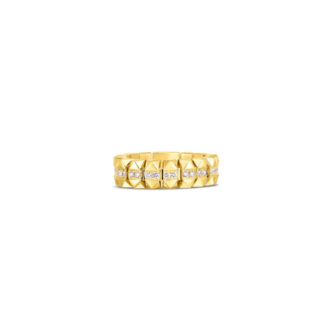 Roberto Coin Obelisco Gold Petite Ring with Diamonds-Roberto Coin Obelisco Gold Petite Ring with Diamonds - 8882887AY65X