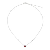 Ruby and Diamond Necklace-Ruby and Diamond Necklace - RNNEL00232