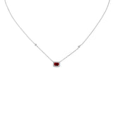 Ruby and Diamond Necklace-Ruby and Diamond Necklace - RNNEL00232