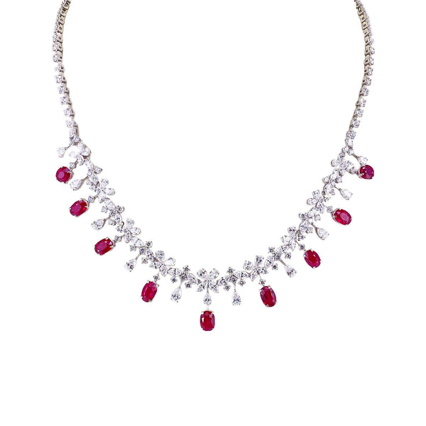 Ruby diamond store necklace price