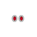 Ruby Diamond Stud Earrings-Ruby Diamond Stud Earrings - RESPK00133