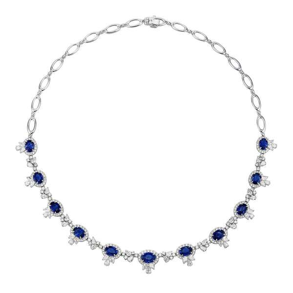 Yellow sapphire and lapis lazuli necklace, Piaget diamond