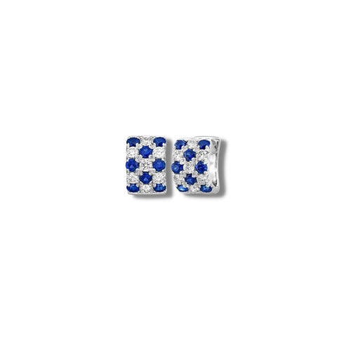 Sapphire Diamond Huggie Earrings-Sapphire Diamond Huggie Earrings - SESPK00109
