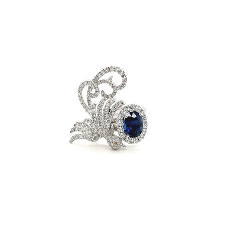 Sapphire Diamond Ring Set-Sapphire Diamond Ring Set - SRTIJ01857