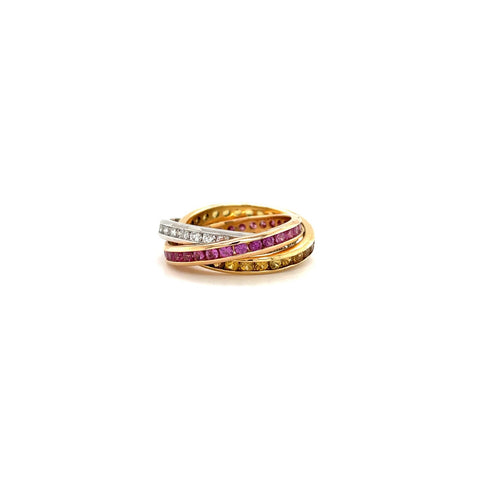 Sapphire Diamond Rolling Ring-Sapphire Diamond Rolling Ring - SRMEM01553